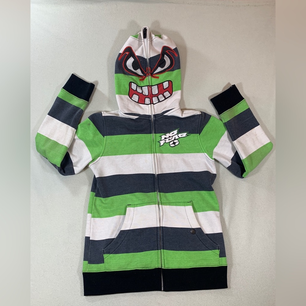 No Fear youth full zip jacket hoodie mask costume medium